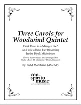 Three Carols for Woodwind Quintet P.O.D. cover